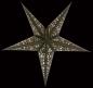 Preview: Baby Kala Black / Copperglitter - Foldable glowing Paperstar with 5 points, 40 cm